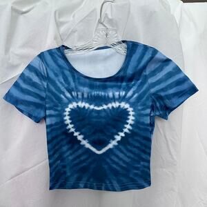 Blue Heart Tie Dye Tee